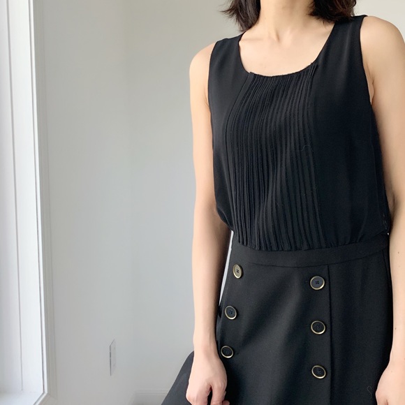 ANN TAYLOR LOFT EXECUTIVE pleated chiffon dress - Picture 3 of 8